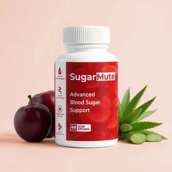 SugarMute bottle with plum and aloe vera — natural blood sugar support supplement